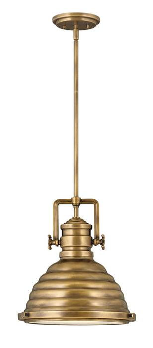 Hinkley - 4697HB - One Light Pendant - Keating - Heritage Brass