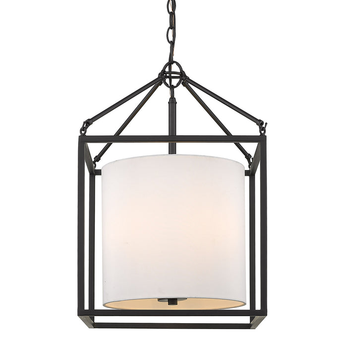Three Light Pendant from the Manhattan collection in Matte Black finish