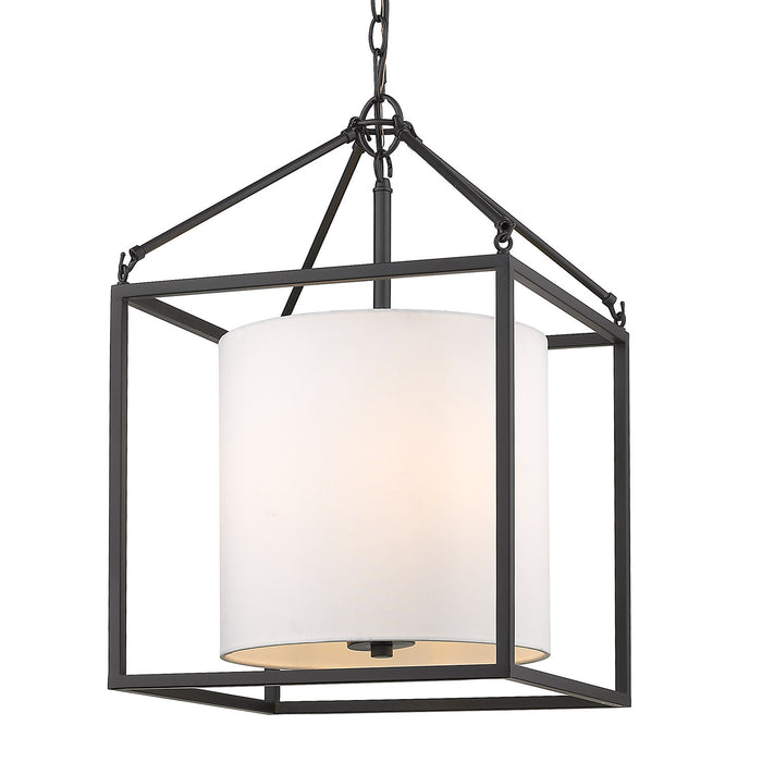 Three Light Pendant from the Manhattan collection in Matte Black finish