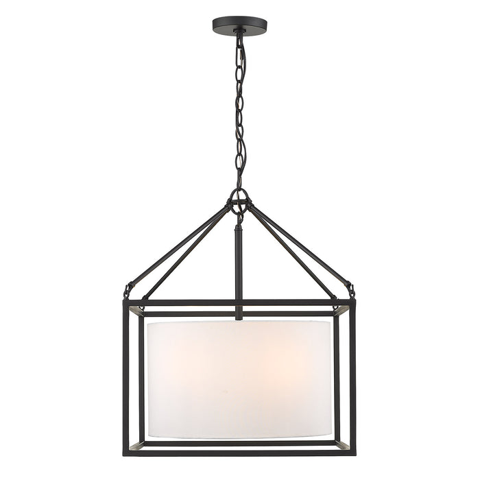 Five Light Chandelier from the Manhattan collection in Matte Black finish