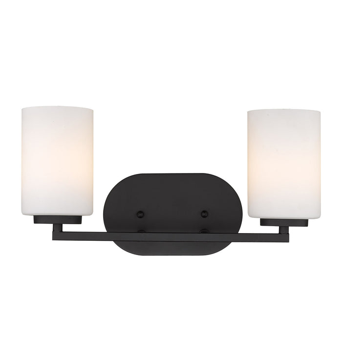 Two Light Bath Vanity from the Manhattan collection in Matte Black finish
