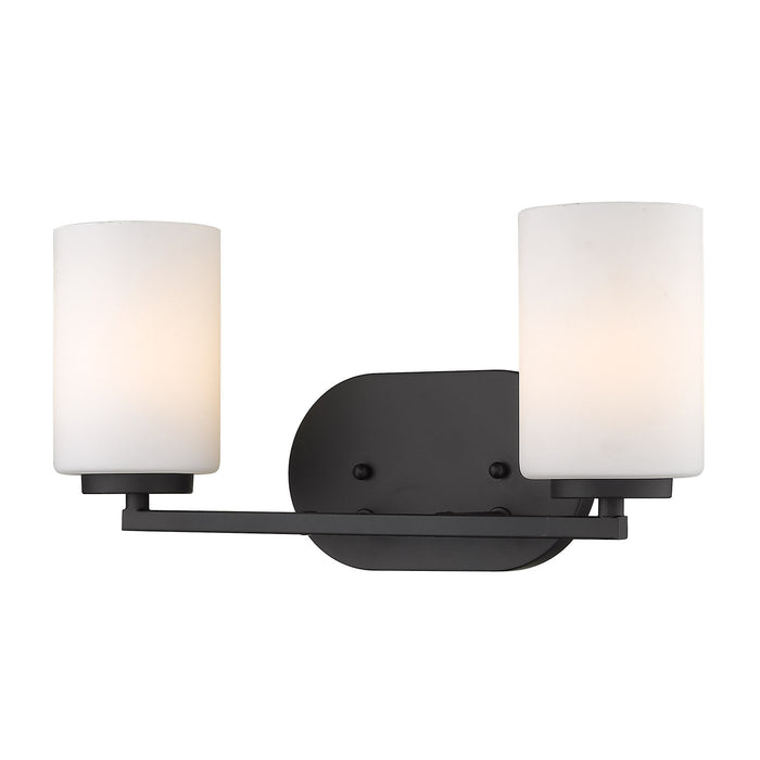 Two Light Bath Vanity from the Manhattan collection in Matte Black finish
