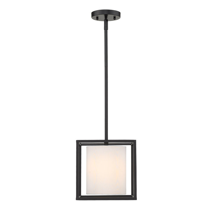 One Light Mini Pendant from the Manhattan collection in Matte Black finish