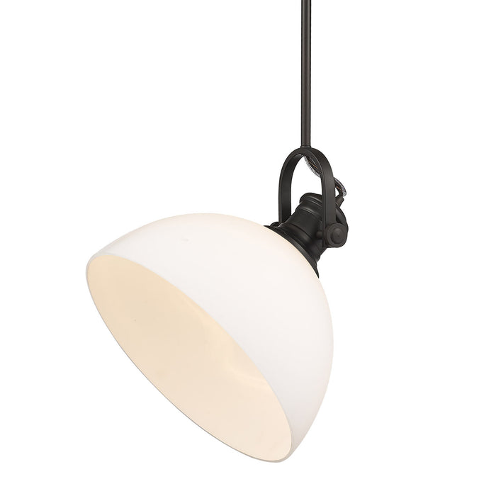 One Light Pendant from the Hines collection in Rubbed Bronze finish