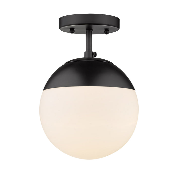 One Light Semi-Flush Mount from the Dixon collection in Matte Black finish