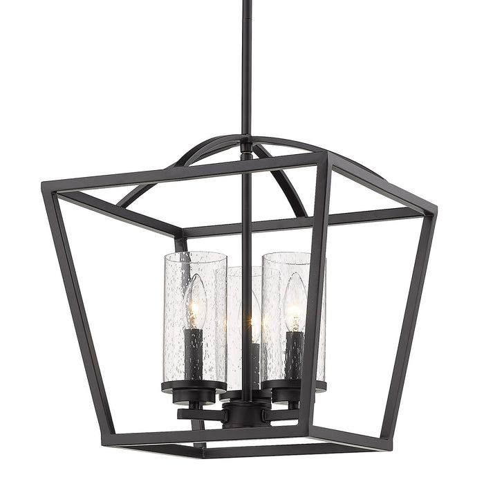 Three Light Pendant from the Mercer collection in Matte Black finish