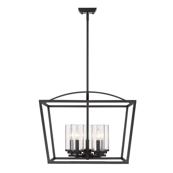 Five Light Chandelier from the Mercer collection in Matte Black finish