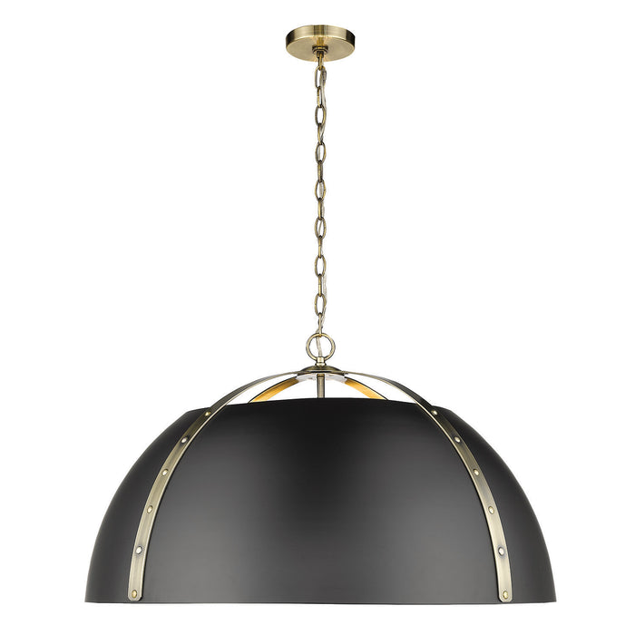 Eight Light Pendant from the Aldrich collection in Aged Brass finish