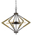 Cal Lighting - FX-3709-6 - Six Light Chandelier - Malounta - Antique Brass/Black