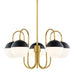 Mitzi - H344805-AGB/BK - Five Light Chandelier - Renee