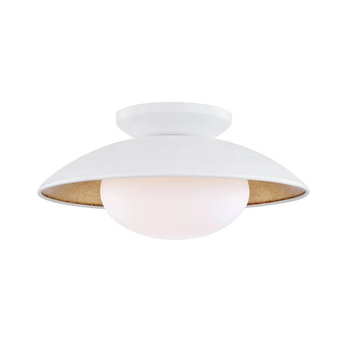 Mitzi - H368601M-WH/GL - One Light Semi Flush Mount - Cadence