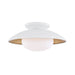 Mitzi - H368601M-WH/GL - One Light Semi Flush Mount - Cadence