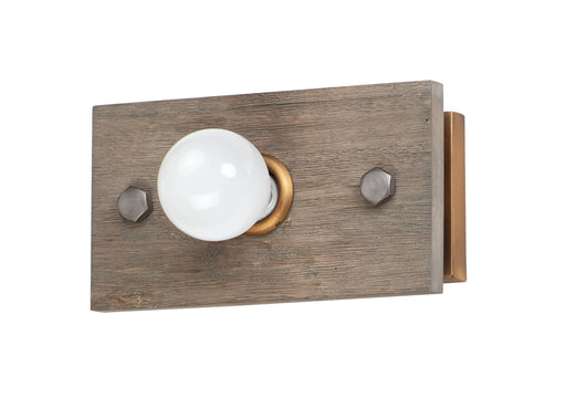 Maxim - 25241WWDAB - One Light Wall Sconce - Plank - Weathered Wood / Antique Brass