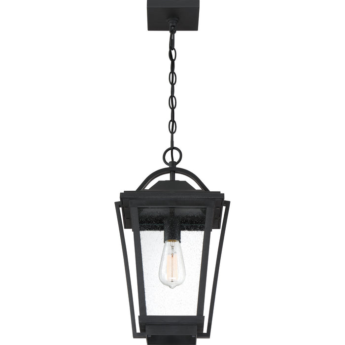 One Light Outdoor Hanging Lantern from the Darius collection in Earth Black finish