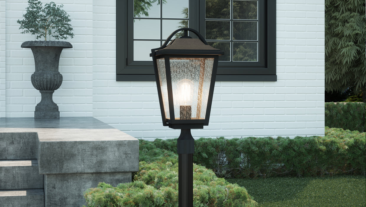 One Light Outdoor Post Mount from the Darius collection in Earth Black finish