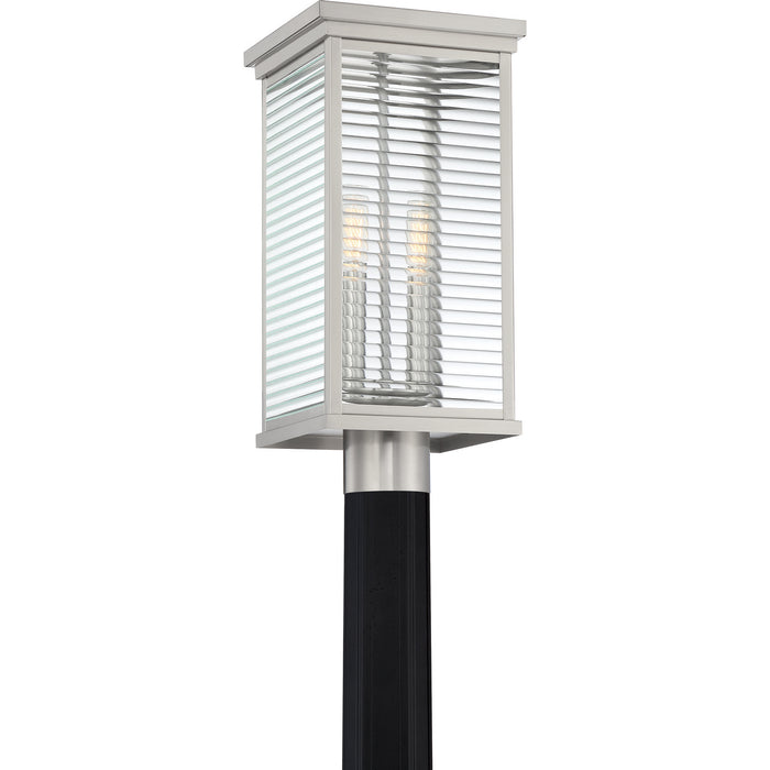 Two Light Outdoor Post Mount from the Gardner collection in Stainless Steel finish