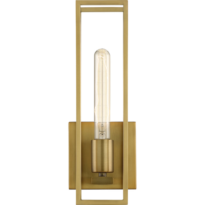 One Light Bath from the Leighton collection in Weathered Brass finish
