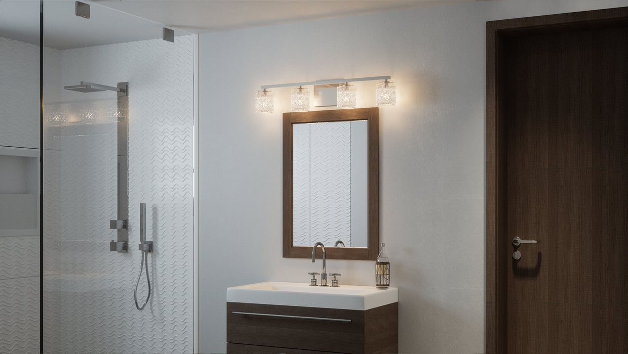 Four Light Bath Fixture from the Purcell collection in Polished Chrome finish