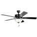 Kichler - 330017SBK - 52``Ceiling Fan - Basics Pro Select - Satin Black