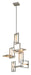 Troy Lighting - F7107 - Seven Light Pendant - Enigma - Silver Leaf W Stainless Acc