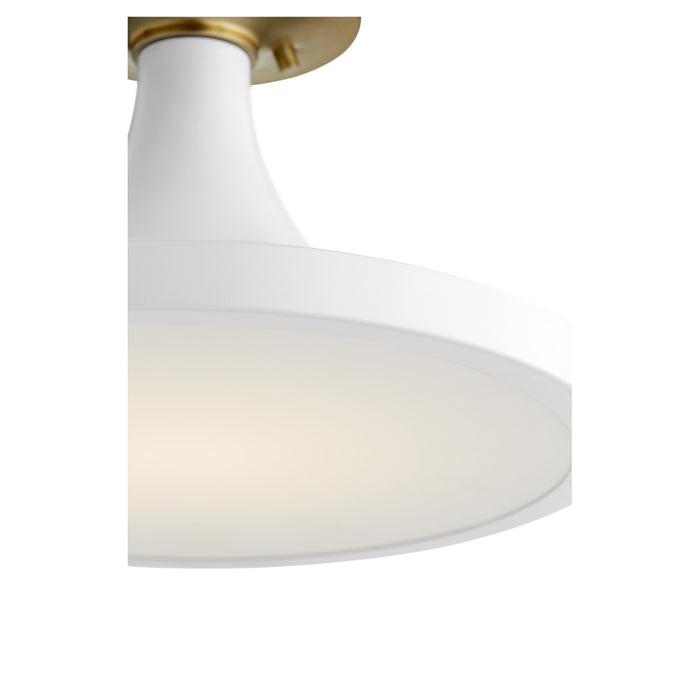 One Light Ceiling Mount in Studio White finish