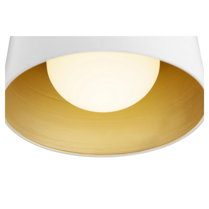 One Light Ceiling Mount in Studio White finish