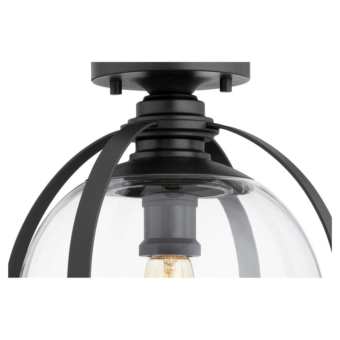 One Light Ceiling Mount in Noir finish