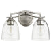 Quorum - 5027-2-265 - Two Light Vanity - Jardin - Satin Nickel w/ Clear/Seeded