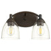Quorum - 5069-2-286 - Two Light Vanity - Barkley - Oiled Bronze w/ Clear/Seeded