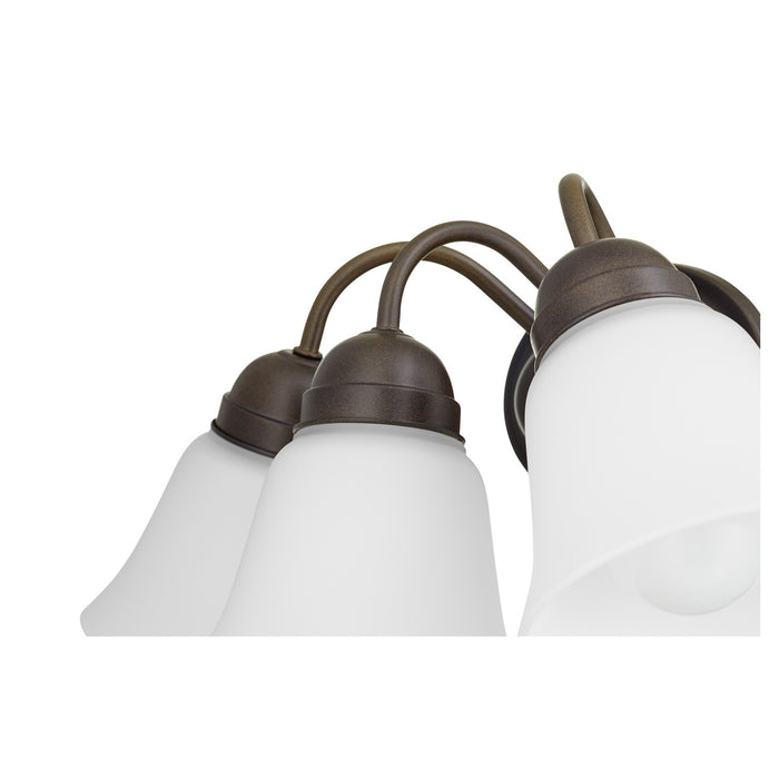 Three Light Wall Mount in Oiled Bronze finish