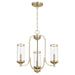 Quorum - 6044-3-80 - Three Light Chandelier - Collins - Aged Brass