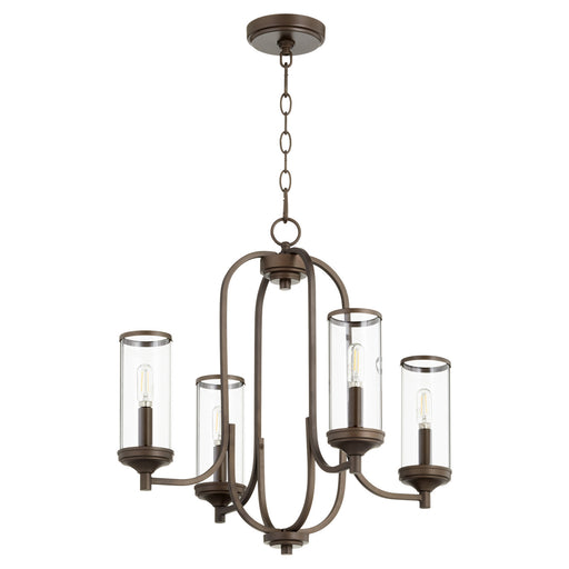 Quorum - 6044-4-86 - Four Light Chandelier - Collins - Oiled Bronze