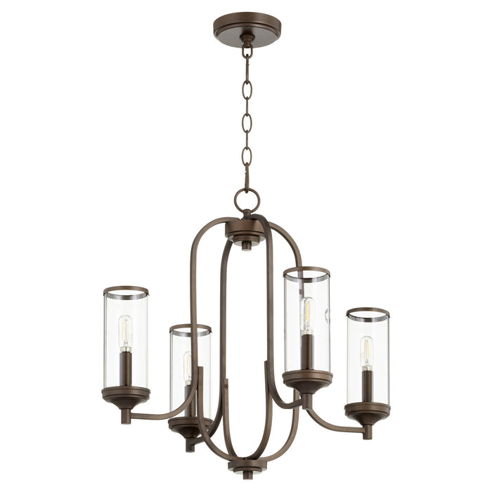 Quorum - 6044-4-86 - Four Light Chandelier - Collins - Oiled Bronze