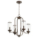 Quorum - 6044-4-86 - Four Light Chandelier - Collins - Oiled Bronze