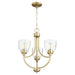 Quorum - 6059-3-280 - Three Light Chandelier - Enclave - Aged Brass w/ Clear/Seeded