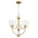 Quorum - 6059-3-280 - Three Light Chandelier - Enclave - Aged Brass w/ Clear/Seeded