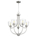 Quorum - 6059-5-265 - Five Light Chandelier - Enclave - Satin Nickel w/ Clear/Seeded