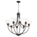 Quorum - 6059-8-286 - Eight Light Chandelier - Enclave - Oiled Bronze w/ Clear/Seeded