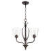 Quorum - 6127-3-286 - Three Light Chandelier - Jardin - Oiled Bronze w/ Clear/Seeded