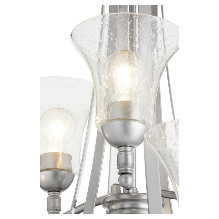 Nine Light Chandelier from the Aspen collection in Classic Nickel finish