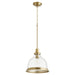 Quorum - 6193-12-80 - One Light Pendant - Aged Brass w/ Clear