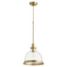 Quorum - 6193-12-80 - One Light Pendant - Aged Brass w/ Clear