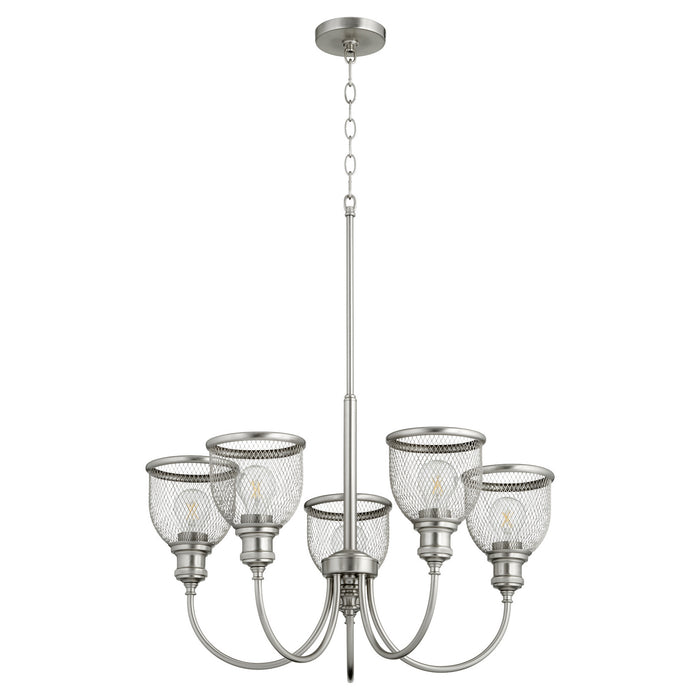 Quorum - 6212-5-65 - Five Light Chandelier - Omni - Satin Nickel