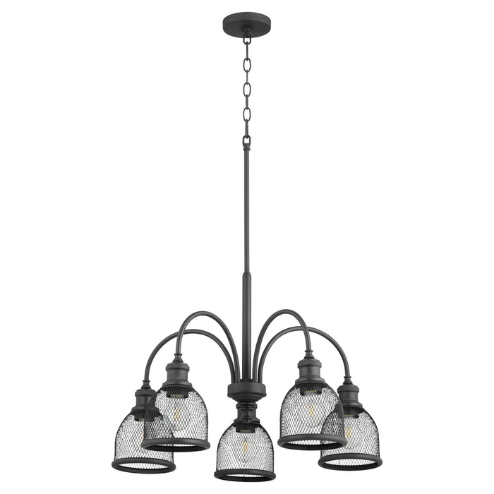 Five Light Chandelier from the Omni collection in Noir finish