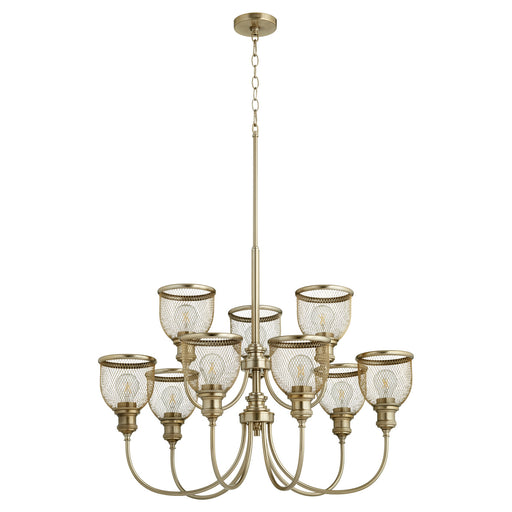 Quorum - 6212-9-80 - Nine Light Chandelier - Omni - Aged Brass