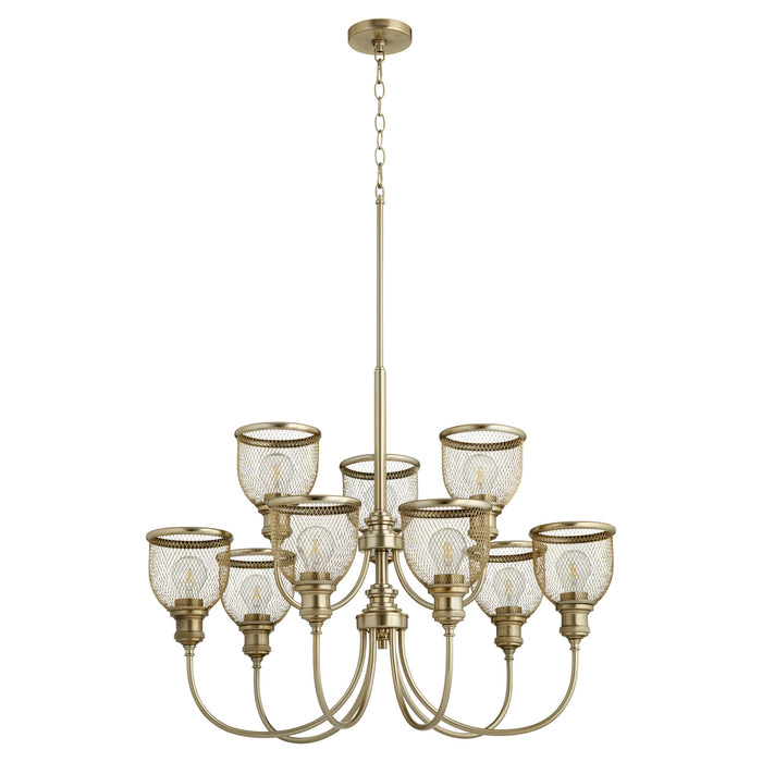 Quorum - 6212-9-80 - Nine Light Chandelier - Omni - Aged Brass