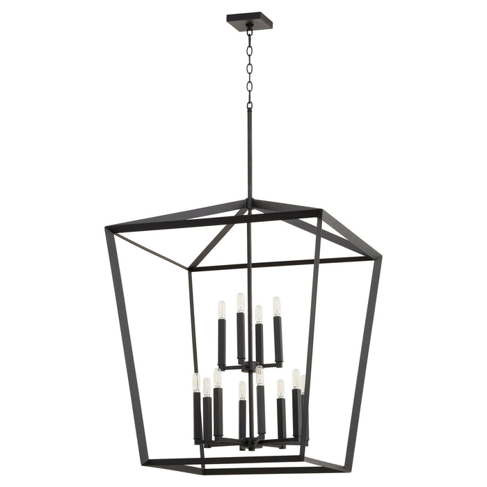 Quorum - 6809-12-69 - 12 Light Entry Pendant - Manor - Noir