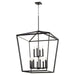 Quorum - 6809-12-69 - 12 Light Entry Pendant - Manor - Noir