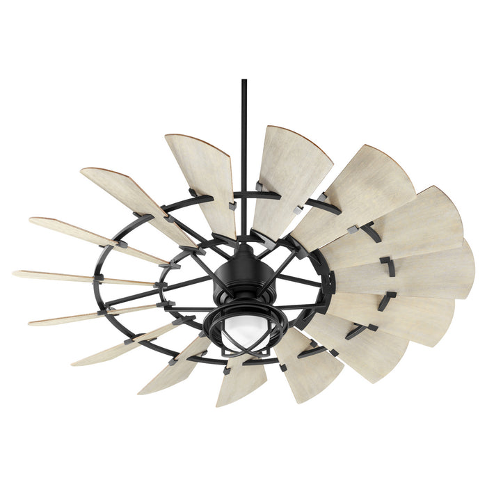 60``Ceiling Fan from the Windmill collection in Noir finish