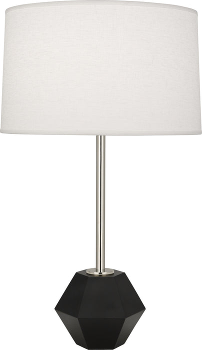 Robert Abbey - 201 - One Light Table Lamp - Marcel - Polished Nickel w/ Matte Black Faceted Base